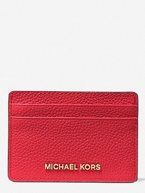Buy: Credit card wallet MICHAEL KORS Pebbled Leather Crimson Red from ELKOR  Estonia online shop. Delivery, price, credit | 34F9GF6D0L
